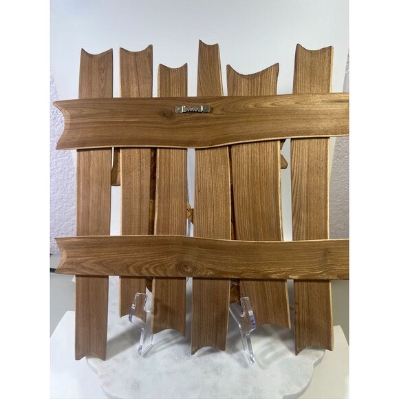 Intarsia Hand crafted 3D Wooden Wall Art Of Boy & Girl Holding Hands Kids Decor - Picture 3 of 5